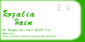 rozalia hain business card